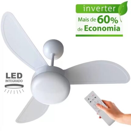 Ventilador de Teto Ventisol Fênix Inverter Controle Remoto Led Integrada - Bivolt