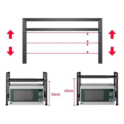 Rack Metálico Multiuso Decoteam Ajustável Para Microondas