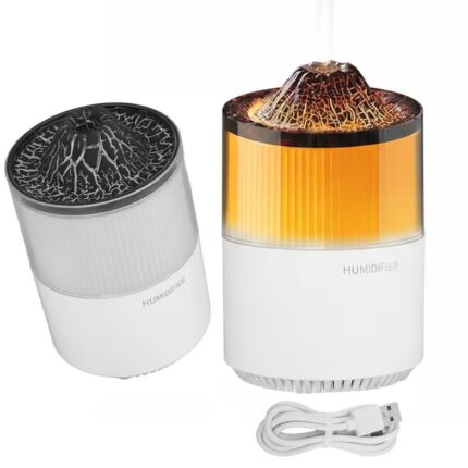 Umidificador Luminaria Vulcao Difusor Ambiente Purificador Ar Sala Quarto Mesa Decoraçao Realante Aromaterapia